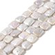 thumbnail image 1 of Natural Keshi Pearl Beads Strands Baroque Pearls Cultured Freshwater Pearl Square Grade 5A PapayaWhip 11.5~13.5x10.5~12x4.5~6mm Hole: 0.6mm about 32~66pcs/strand 14.76~14.96 inch(37.5~38cm), 1 of 3
