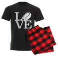thumbnail image 6 of CafePress - Love Hockey Men's Dark Pajamas - Men's Dark Loose Fit Cotton Pajama Set, 6 of 7