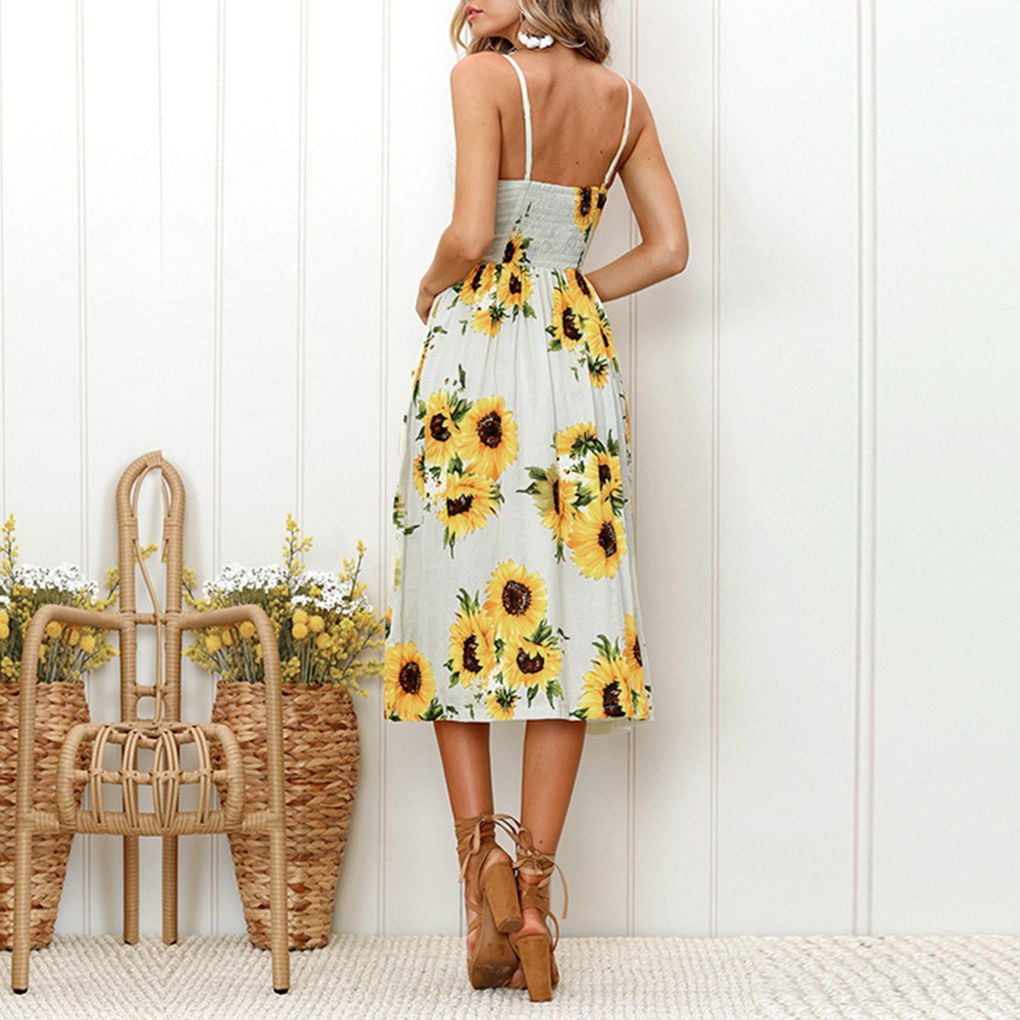sunflower homecoming dress