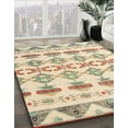 thumbnail image 2 of Ahgly Company Indoor Round Abstract Khaki Gold Abstract Area Rugs, 5' Round, 2 of 6