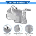 thumbnail image 4 of Engine Oil Cooler Kit Compatible for Volkswagen Touareg 2011-2015 Aluminum Alloy Silver Tone with Gasket, 4 of 6