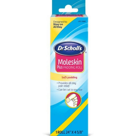 Dr. Scholl's Moleskin Plus Roll 1 Each (Pack of 2)