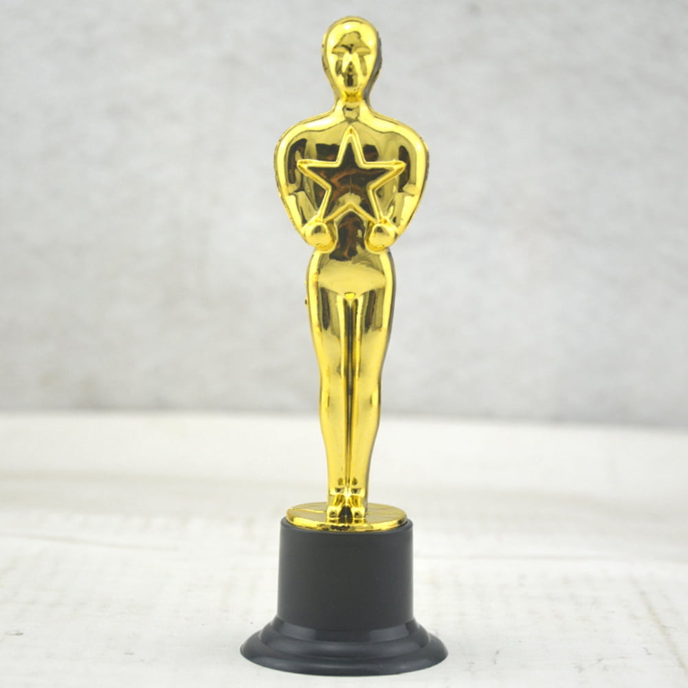24 Pack Plastic Gold Star Award Trophies Statuette for Party Favors,School Award,Game Prize,Party Prize