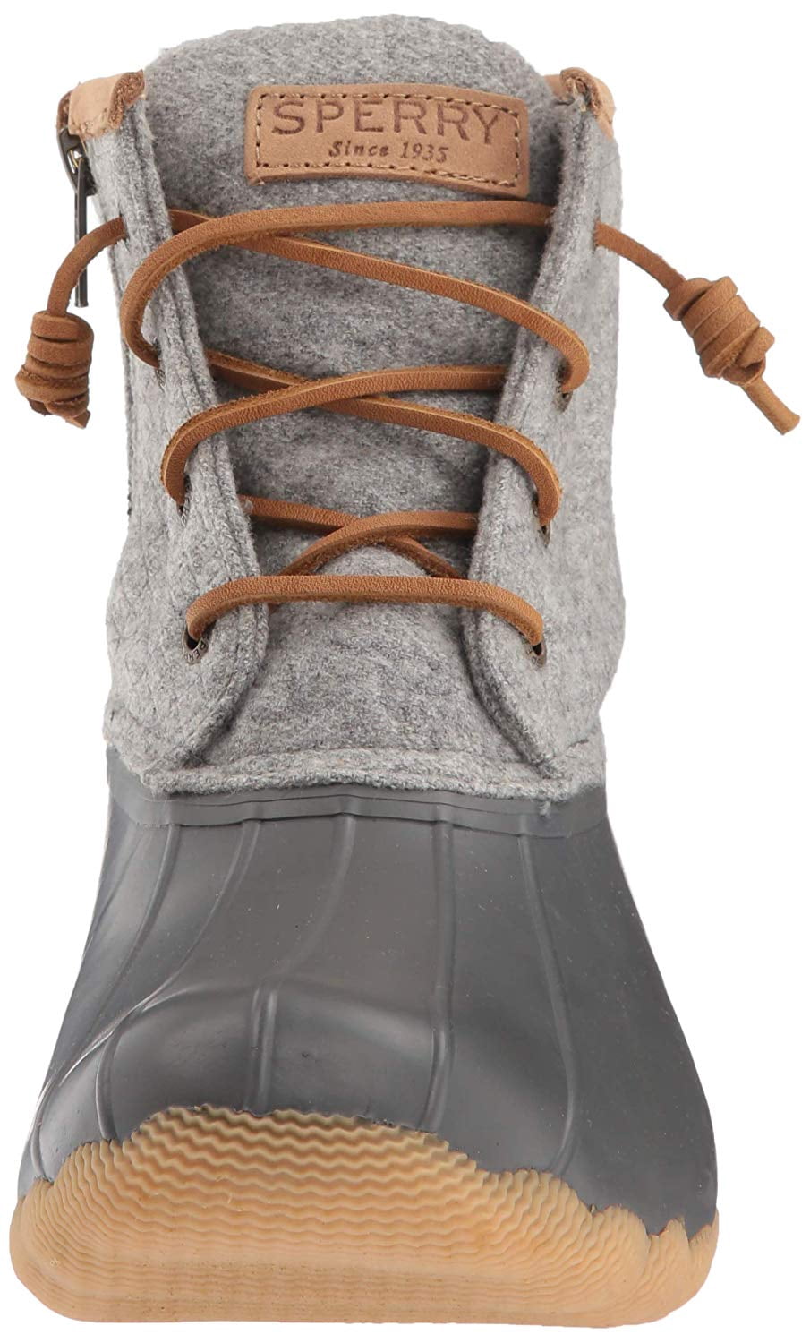dark grey sperry duck boots