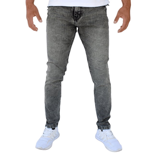 Pantalón de mezclilla stretch John Silver Corte skinny Color gris batik