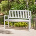 thumbnail image 5 of Lilo Outdoor Acacia Wood Bench, White Finish, 5 of 10