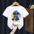 thumbnail image 3 of Camiseta infantil de Disney Lilo Stitch, camiseta kawaii, ropa informal de dibujos animados de anime para niños, camiseta para niñas y niños, camiseta de moda Y2K, 3 of 5