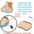 thumbnail image 2 of Sofia + Sam Multi-tasking Memory Foam Lap Desk with Teal Strokes Pattern, 2 of 7