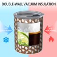 thumbnail image 2 of 12oz Coffee Tumblers Brown Christmas Gingerbread Pattern Stainless Steel Vacuum Insulated Travel Tumbler Coffee Cups Mug with Lid and Straw with Cleaning Brush for Cold & Hot Drinks, 2 of 5