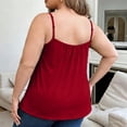 thumbnail image 4 of WULMLEO Plus Size Cami Top for Women Spaghetti Strap Casual Tank Top for Summer Layering Red 3XL, 4 of 4