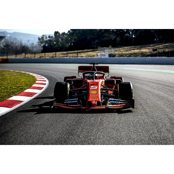 Ferrari SF90 Formula 1 Sports Car Racing Car Wall Art Home Decor - 12x18 Inch Laminated Poster - Stunning Detail and Bold Colors