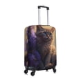 thumbnail image 3 of Picia Purple Flower Lazy Cat Luggage Protector Cover Thicken Suitcase Protector Cover Fit 18-32 Inch Luggage-X-Large, 3 of 9