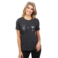 thumbnail image 2 of Peace and Wine Women's Fashion Relaxed T-Shirt Tee Charcoal Grey 2X-Large, 2 of 3
