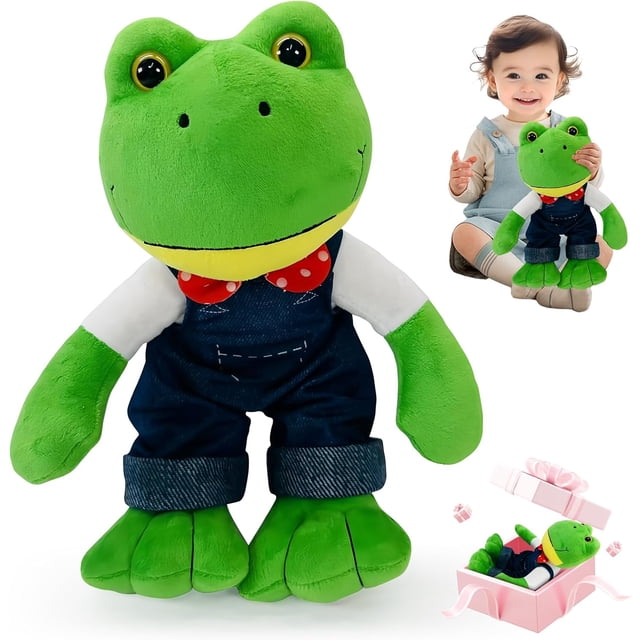 Peluche De Rana Rhenne Rene Juguete - Muñeca De Rana, rable Premium Peluche Compañero De Juego, Regalos De Navidad para Niños Y Niñas(25CM)