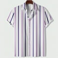 thumbnail image 2 of 3D Digital Printing Men's Shirt - Casual Stripes for Various Occasions, 2 of 4