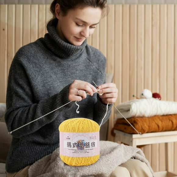 Offres sur les Fournitures Ménagères Iumwxz Fil en Dentelle Bricolage Tissé Mercerisé Bébé Fil Fin Fil à Crocheter Fil pour Couture Soldes de L\'après-Noël