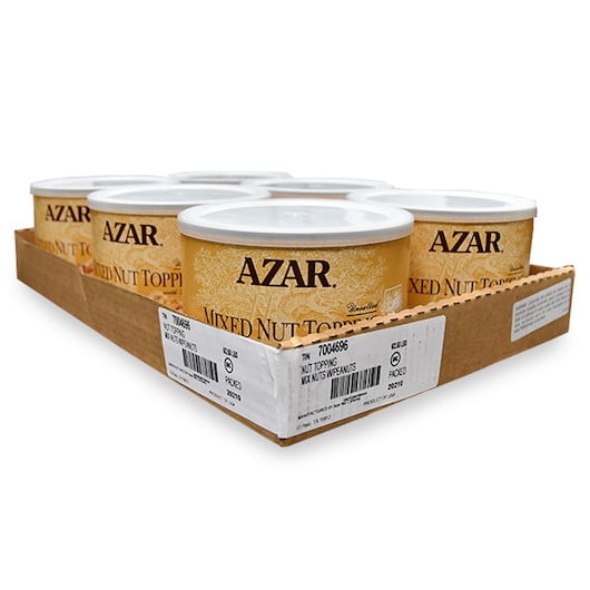 (Price/Case)Azar Dry Roasted Unsalted With Peanut Mixed Nut #5 Can -6 Per Case