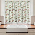 thumbnail image 2 of Ambesonne Orchids Kitchen Curtains, Exotic Flamingo Foliage Art, 55"x39", Pale Blue Pink, 2 of 3