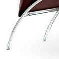 thumbnail image 4 of BenJara Roan 17 Inch Accent Side Chair, Chrome Legs, Dark Brown Vegan Faux Leather, 4 of 5