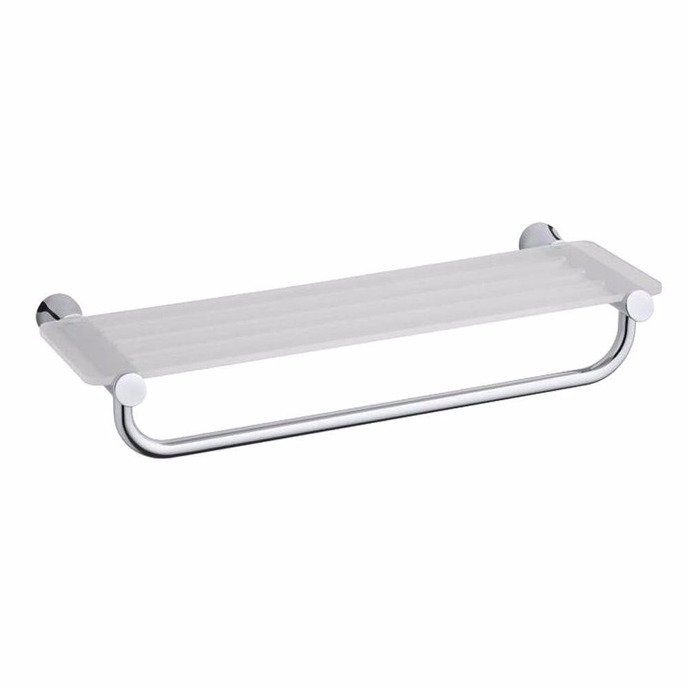 Kohler K5677CP Toobi Hotelier Bathroom Towel Holder with Shelf