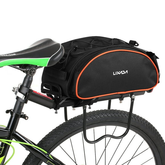 Lixada 13L Multifunctional Bicycle Rear Seat Bag Outdoor Cycling Bike Rack Seat Bag Rear Trunk Pannier Backseat Bag Handbag Shoulder Bag