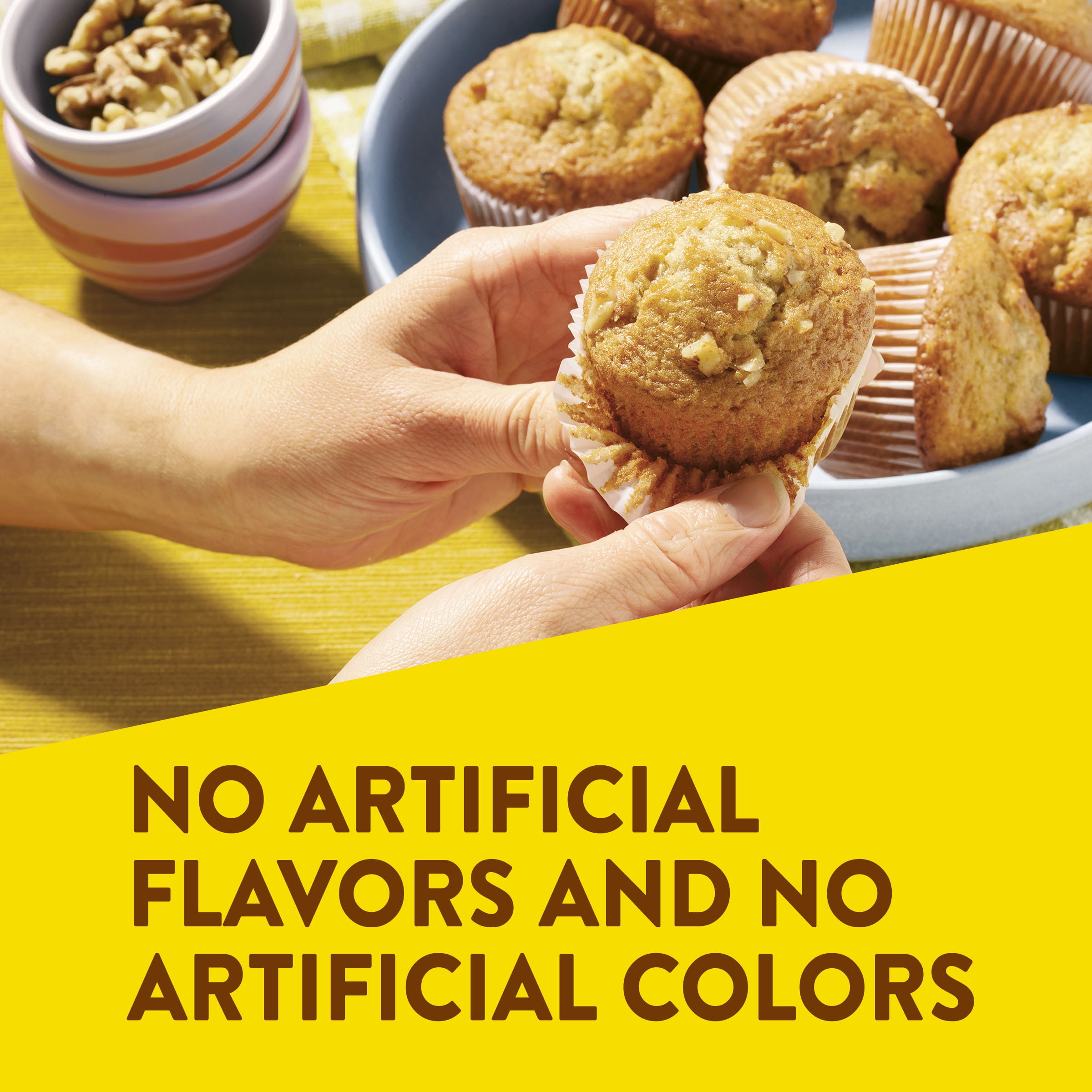 (6 pack) Krusteaz Banana Nut Muffin Mix, Banana Nut Muffins Made With Real Bananas and Real Walnuts, 15.4 oz Box