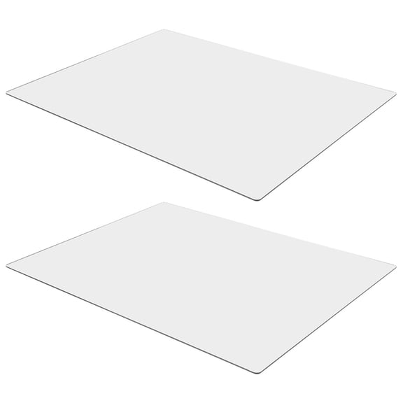 2 Pcs Acrylic Mirror Tile Mirrors Rounded Corner Makeup Wall Self-adhesive Decorative Durable Light for