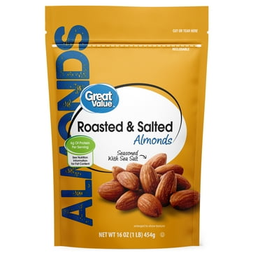 Great Value Roasted & Salted Almonds, 16 oz