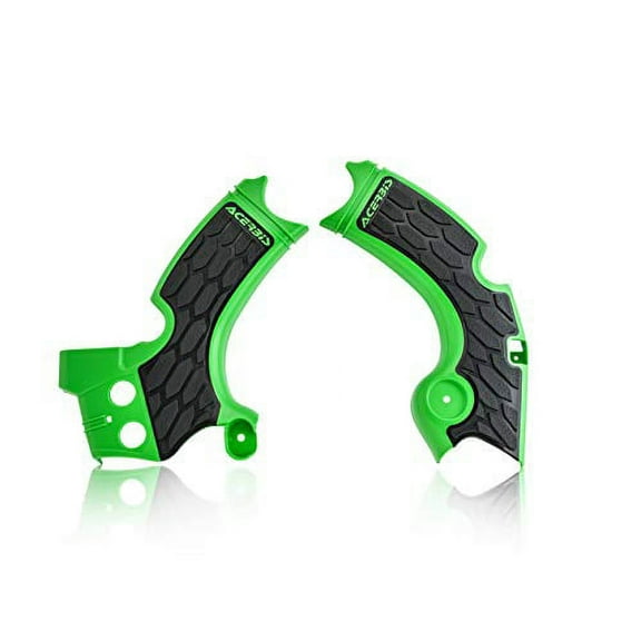 Acerbis 2657591089 X-Grip Frame Guards - Green/Black