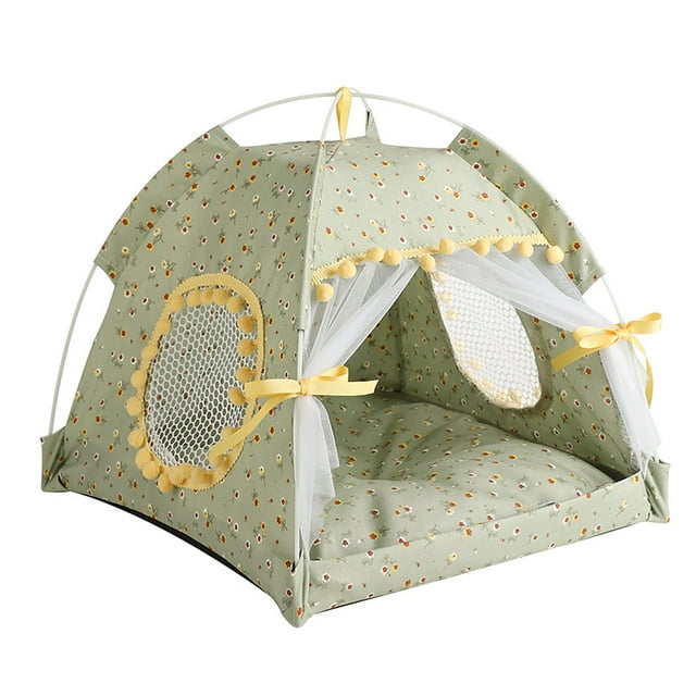 Tienda de verano para gatos, casa de campaña para gatos, nido para mascotas semiverano, tienda para gatos, logra más Jadeshay A