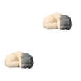 thumbnail image 2 of Bewildely Amplia aplicación Gatos durmientes realistas para varios escenarios Emulación linda Gato respirante durmiente blanco blanco 2Conjunto, 2 of 6