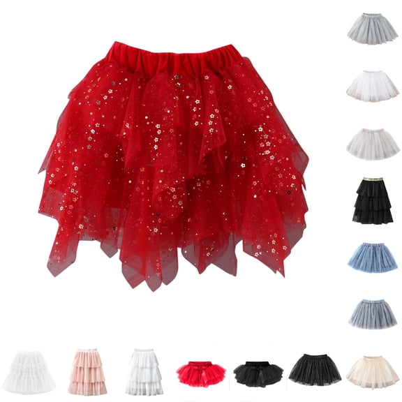 Bigetiay Baby Girls Fluffy Tutu Skirt, Mesh Princess Dance Skirt, Size 3-4 Years