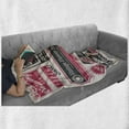 thumbnail image 6 of Retro Soft Flannel Fleece Throw Blanket, Retro Newspaper Magazine Design Outdated Layout Different Topics Title, Cozy Plush for Indoor and Outdoor Use, 60" x 80", Pink Beige Grey Teal, by Ambesonne, 6 of 6
