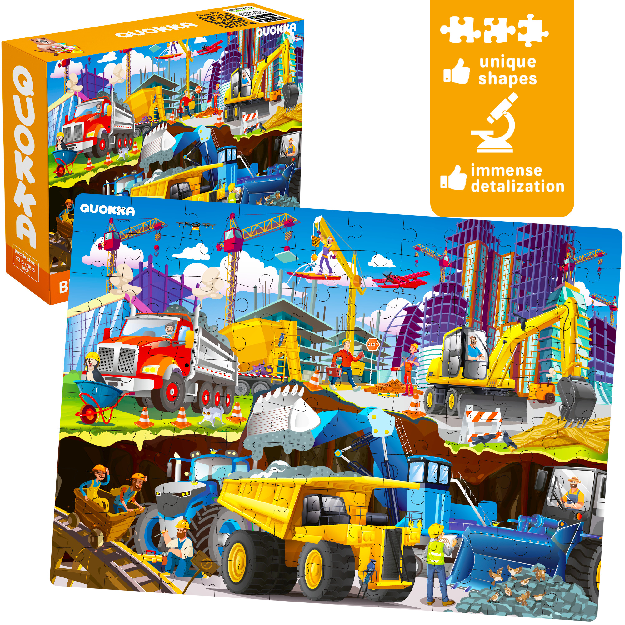 QUOKKA 100 Piece Puzzles for Kids Ages 4 6 - 3 Floor Puzzles for Toddlers 3 5 - Pirates Dragons
