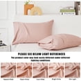thumbnail image 6 of Pink Pillow Cases Queen Size 2 Pack, Bamboo Rayon Cooling Pillowcases with Envelope Closure, Cool Breathable Pillow Case for Hot Sleepers & Night Sweats, 20x30 inch, 6 of 9