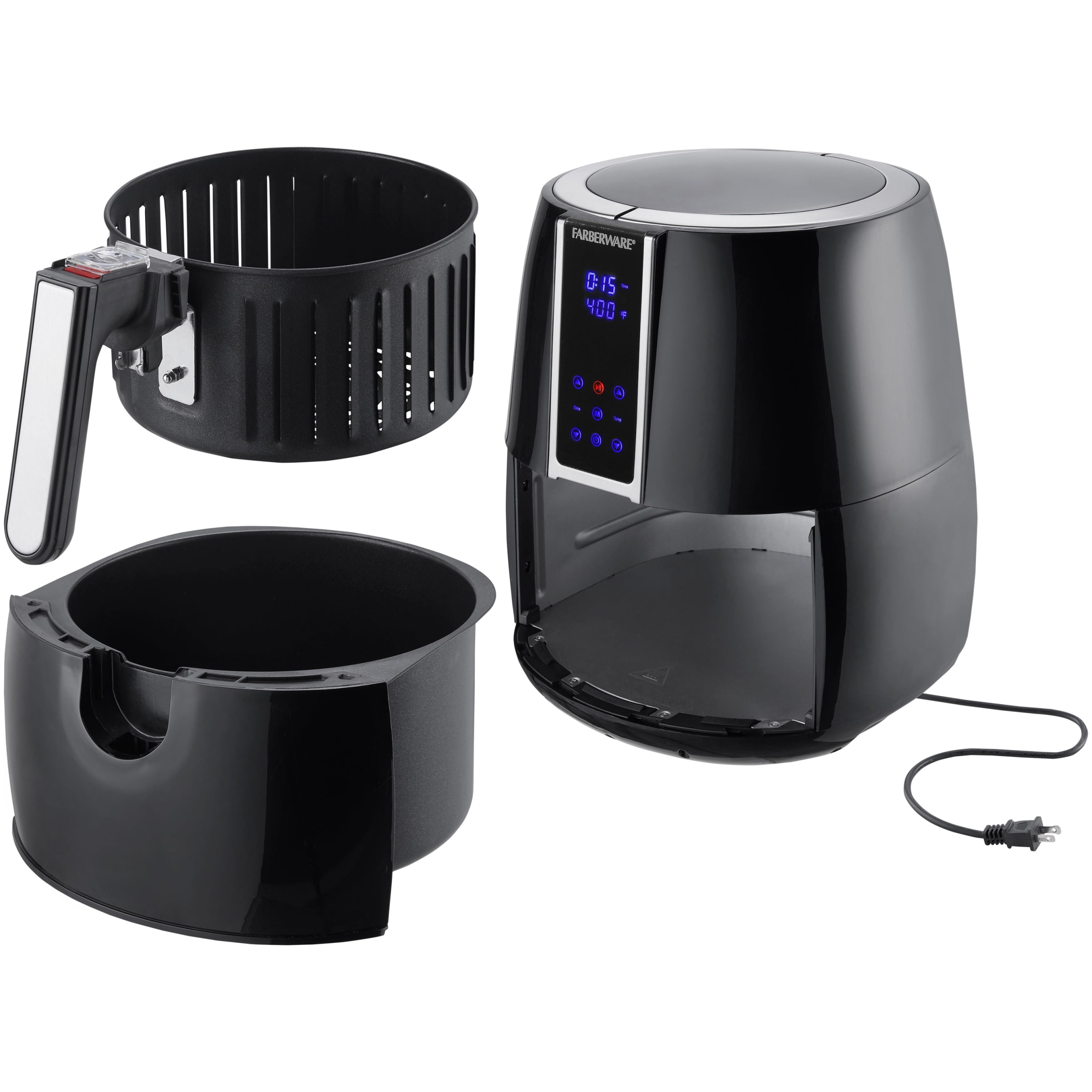   Basics 3.2 Quart Compact Multi Functional Digital Air  Fryer, Black : Home & Kitchen