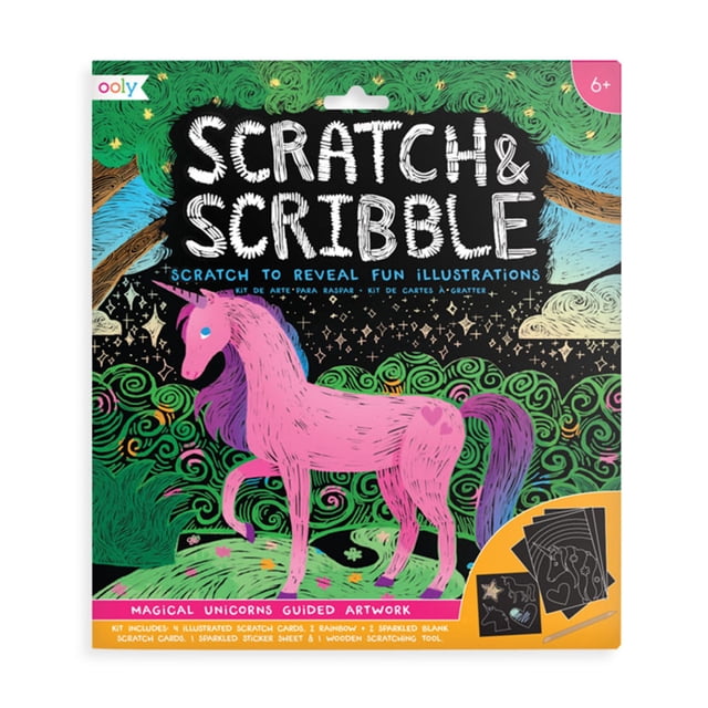 Ooly Rasca Y Descubre. SCRATCH & SCRIBBLE UNICORNIOS - 10 pzs OOLY 161-027