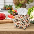 thumbnail image 5 of FUIALDOLG Thanksgiving Turkey Gnome Tissue Box Cover Square, Waterproof Tissue Box Holder with Bottom Belt - PU Leather Decorative Organizer for Tabletop, Bathroom, Car, Office, 5 of 7
