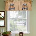 thumbnail image 3 of Fall Truck Curtain Valances for Windows, Kitchen Valance Window Treatments Panel 2 Pack, Thanksgiving Tree Maple Leaf Pumpkins Orange Rod Pocket Short Curtains for Bathroom Bedroom 42 x 18 Inch, 3 of 8