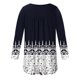 thumbnail image 4 of ICHUANYI Clearance Women's Casual Long Sleeve Open Button Round Neck Loose Fit Pleated Tunic Shirt Blouse Tops(Black, L) ICHUANYI WER2023081106504, 4 of 5