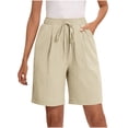 thumbnail image 6 of AherBiu Lounge Shorts for Women Elastic High Waisted Summer Casual Loose Lightweight Short Slacks with Pockets, 6 of 9