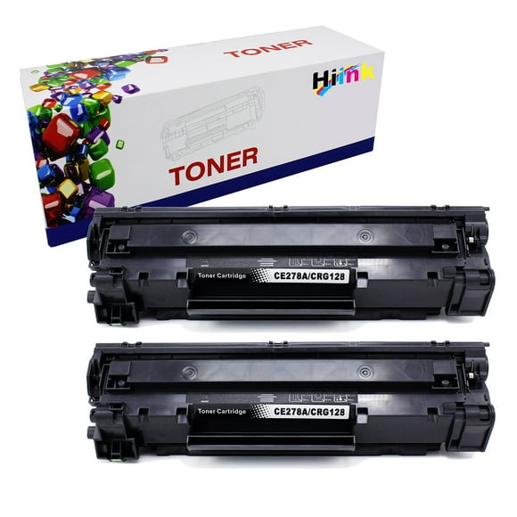 HIINK Toner Compatible de Remplacement pour CRG128 CE278A à Utiliser avec HP Laserjet Pro P1560 P1566 P1600 P1606 M1536 Canon imageclass D530 D550 Téléphone Fax L100 L190 MF4770n MF4570dw MF4770n (Noir Lot de 2)