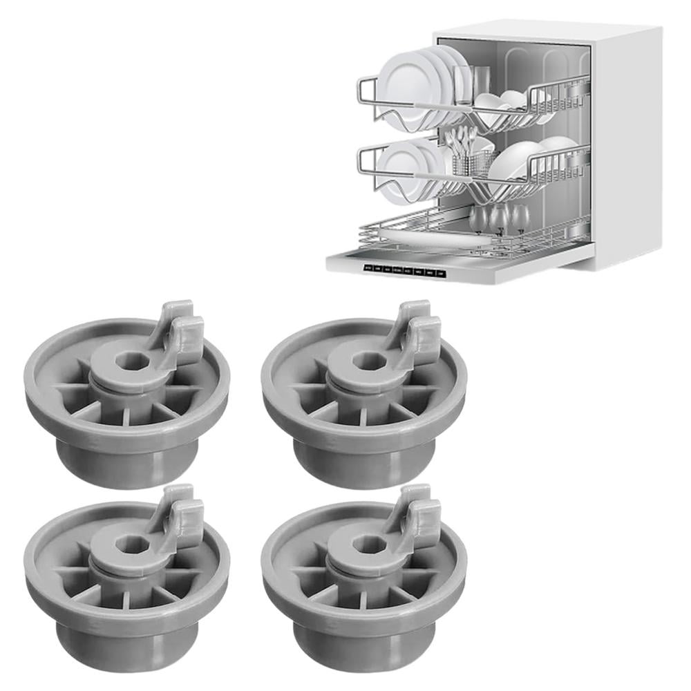 4Pcs Dishwasher Lower Bottom Basket Rail Wheel For Bosch Neff Siemens Quality 
