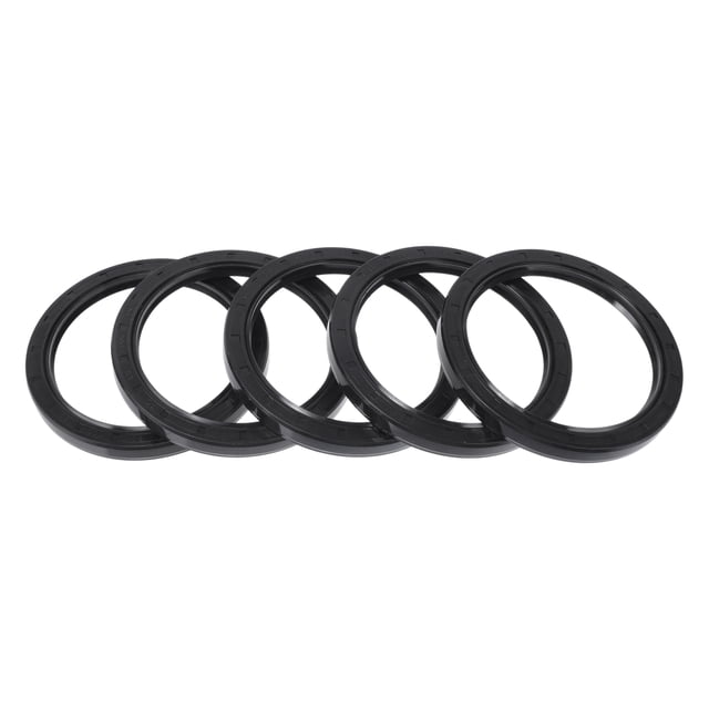 Sello de aceite universal Unique Bargains TC de doble labio con resorte de acero, sello de eje rotativo 80x100x10mm, alta presión, caucho NBR negro, 5 Pcs