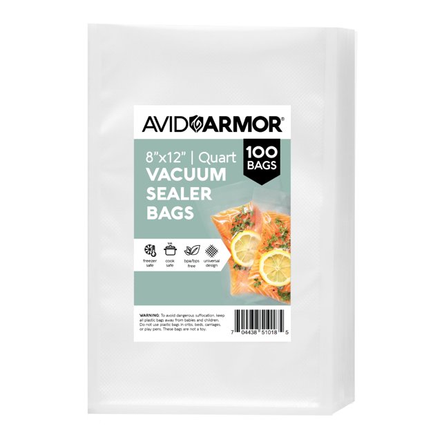 Bolsas selladoras al vacío Avid Armor Quart, 20 x 30 cm, paquete de 100