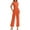 Orange, variant on Fashion Plus Size Jumpsuits for Women Casual Summer Casual Jumpsuit Sleeveless Wide Leg Jumpsuit With Pockets