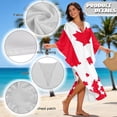 thumbnail image 4 of XYZCANDO Canadian Flag Women's Long Kaftan Dress Flowy Maxi Dress Beach Cover Up Loose Fit Batwing Sleeve Swimsuit Cover Ups Hawaiian Robe Vacation Outfits Elegant Gown Top Night Dress, 4 of 7