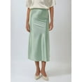 thumbnail image 2 of High-Waist Satin Midi Skirt, 2 of 5