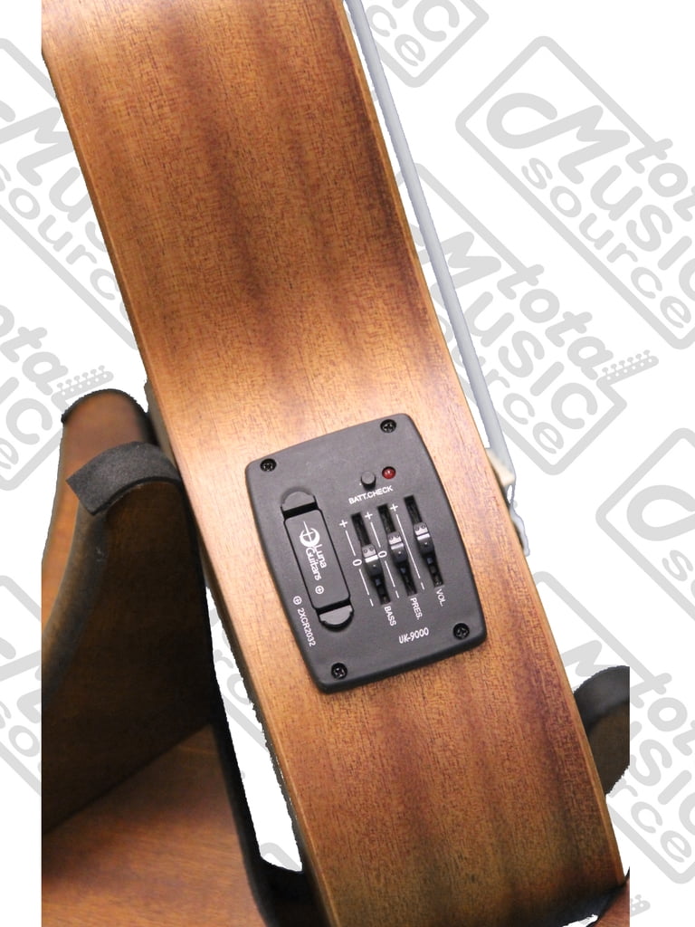 Luna Mahogany Series Maluhia Peace Acoustic-Electric Concert Ukulele W/Gigbag,Tuner,Strings & PC, UKE MALU EL COMP
