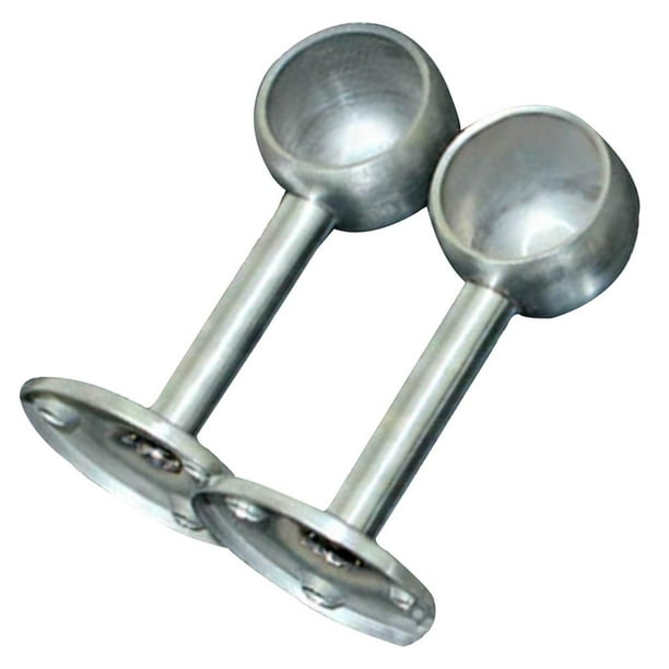 De 2pcs Soporte De Varilla De Tubo de material acero Inoxidable Para Armario Soporte De Barra De Cortina Talla 2